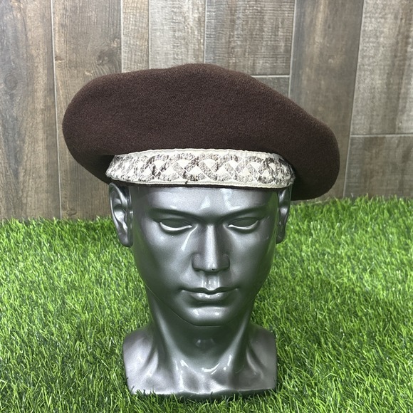 Hattie Carnegie Accessories - Vintage Summer Tompkins Collection Chocolate Brown Wool Beret Hat Paris Chic